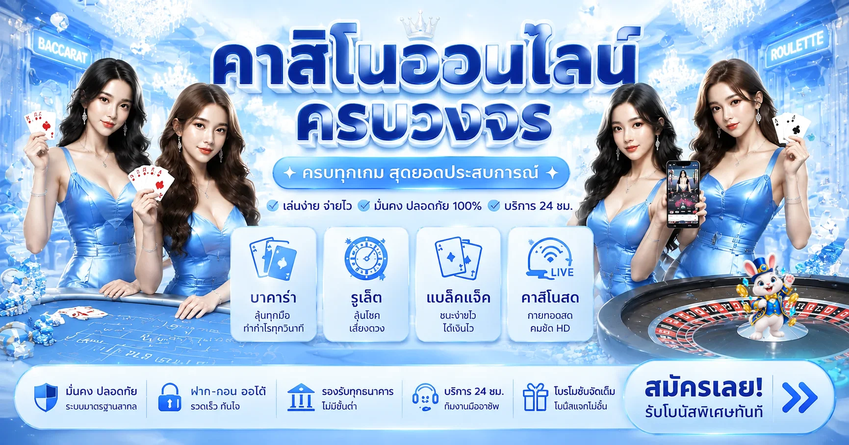 คาสิโนออนไลน์และเกมโต๊ะที่ควรอ่านกติกาก่อนเริ่มเล่นบน WOLOPLAY